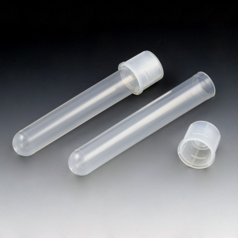 Globe Scientific Culture Tube, 17 x 100mm (15mL), PP, STERILE, Attached Dual Position Cap, 25/Bag, 20 Bags/Unit Image